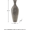 image:imageSignature Design by Ashley Brockwich Traditional 20 Inch HighGloss Vase Gray