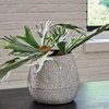 image:imageSignature Design by Ashley Claymount Casual Indoor Abstract Paper Composite Tabletop Vase with Wide Mouth White amp Light Brown 10 W x 10 D x 95 HLight Brown