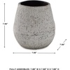 image:imageSignature Design by Ashley Claymount Casual Indoor Abstract Paper Composite Tabletop Vase with Wide Mouth White amp Light Brown 10 W x 10 D x 95 HLight Brown