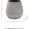 image:imageSignature Design by Ashley Claymount Casual Indoor Abstract Paper Composite Tabletop Vase with Wide Mouth White amp Light Brown 10 W x 10 D x 95 HLight Brown