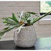 image:imageSignature Design by Ashley Claymount Casual Indoor Abstract Paper Composite Tabletop Vase with Wide Mouth White amp Light Brown 10 W x 10 D x 95 HLight Brown