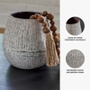 image:imageSignature Design by Ashley Claymount Casual Indoor Abstract Paper Composite Tabletop Vase with Wide Mouth White amp Light Brown 10 W x 10 D x 95 HLight Brown