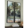 image:imageSignature Design by Ashley Dansot Modern Rectangular Handpainted Wrapped Canvas Wall Art 16 x 48 Inches Set of 2 Green amp Light Brown
