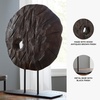 image:imageSignature Design by Ashley Dashburn Casual Antiqued Wood and Metal 12 Sculpture White amp BlackDark Brown  Black