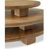 image:imageSignature Design by Ashley Kaidler Casual Round Wood Tray Set for Food Set of 3 Light Brown