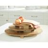 image:imageSignature Design by Ashley Kaidler Casual Round Wood Tray Set for Food Set of 3 Light Brown