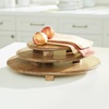 image:imageSignature Design by Ashley Kaidler Casual Round Wood Tray Set for Food Set of 3 Light Brown