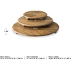 image:imageSignature Design by Ashley Kaidler Casual Round Wood Tray Set for Food Set of 3 Light Brown