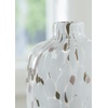 image:imageSignature Design by Ashley Keelton Casual Indoor Watertight Abstract Patterned Glass Vase White amp Dark Brown
