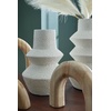 image:imageSignature Design by Ashley Maddwarth Minimalist Indoor Distressed Metal Vase and Wood Sculpture Accessory Set with Wide Mouth Set of 5 White amp Light Brown