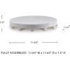 image:imageSignature Design by Ashley Wainmoore Modern FoodSafe Round Marble Tray White