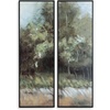image:imageSignature Design by Ashley Dansot Modern Rectangular Handpainted Wrapped Canvas Wall Art 16 x 48 Inches Set of 2 Green amp Light Brown