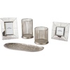 image:imageSignature Design by Ashley Dympna 5 Piece Home Dcor Set with Tray Candle Holder amp Photo Frames Silver Finish