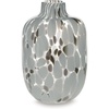 image:imageSignature Design by Ashley Keelton Casual Indoor Watertight Abstract Patterned Glass Vase White amp Dark Brown