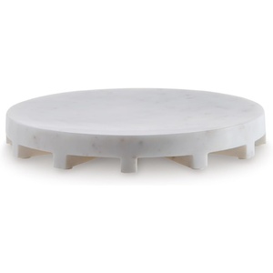 image:imageSignature Design by Ashley Wainmoore Modern FoodSafe Round Marble Tray White